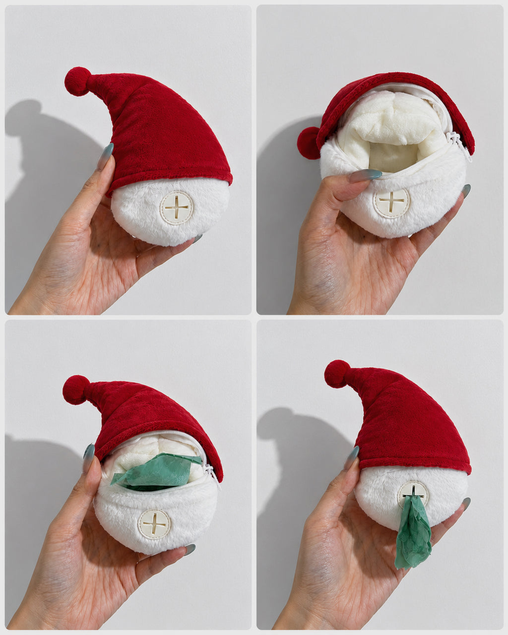Soft Pod-Plush Poop Bag Holder